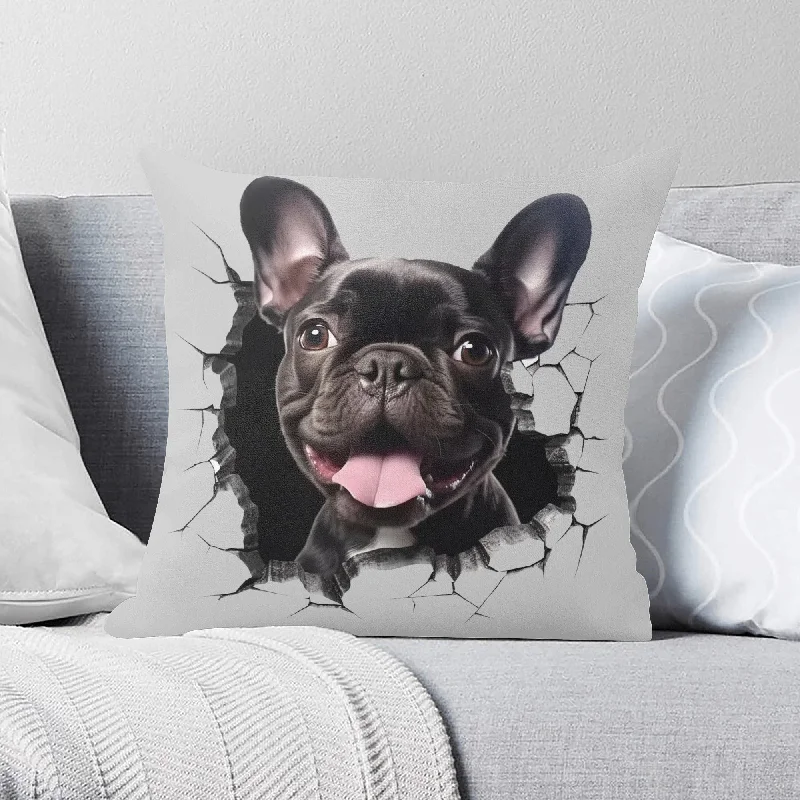 Adorable Frenchie Face - Pillow Cover