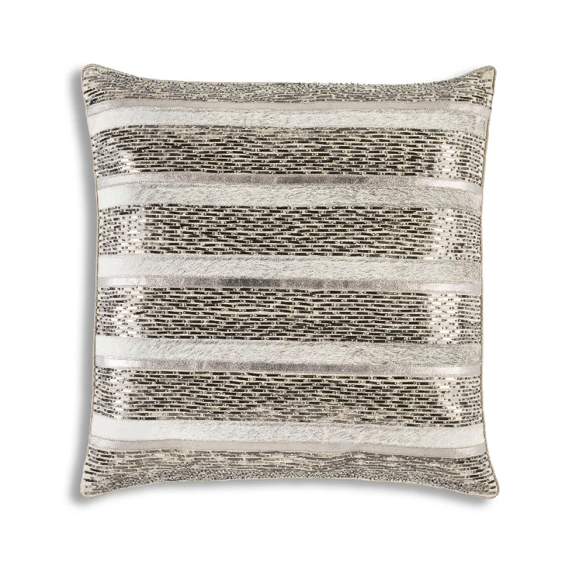 Ash Silver Linen Pillow