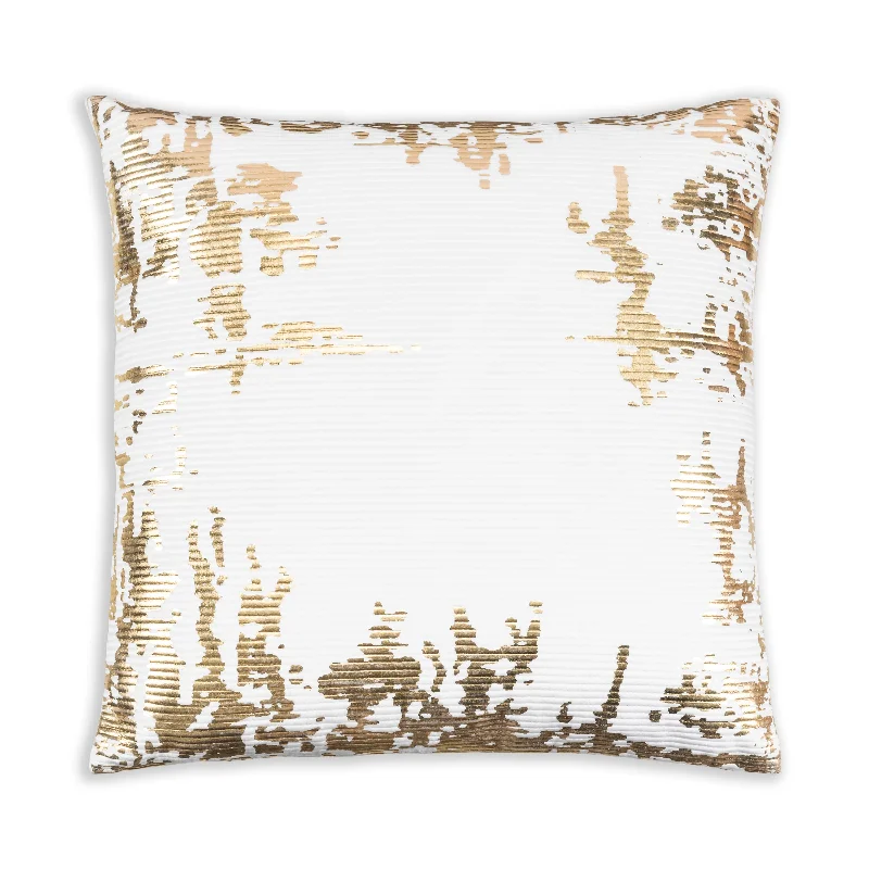 Inspire Me! Home Decor Asra White and Gold Pillow