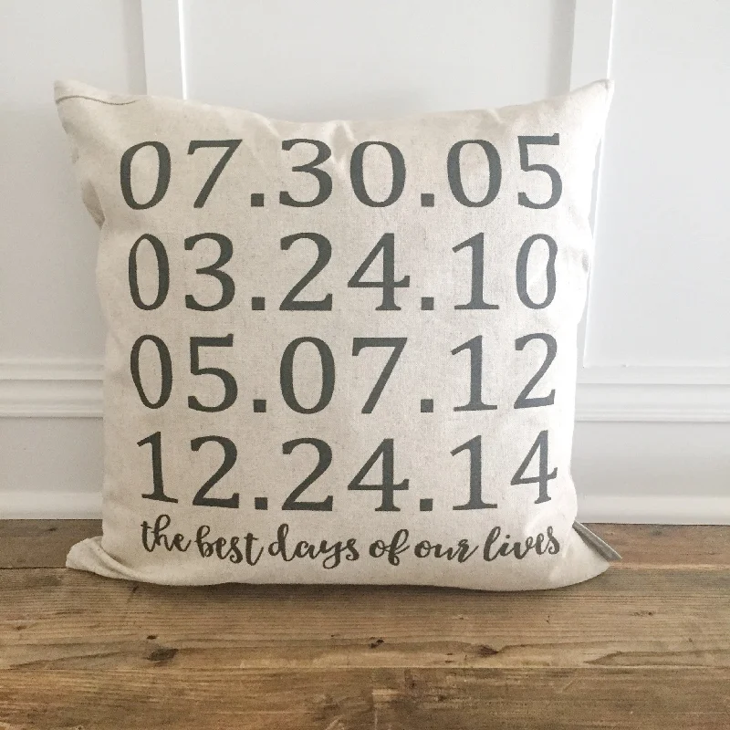 Best Days Pillow Cover