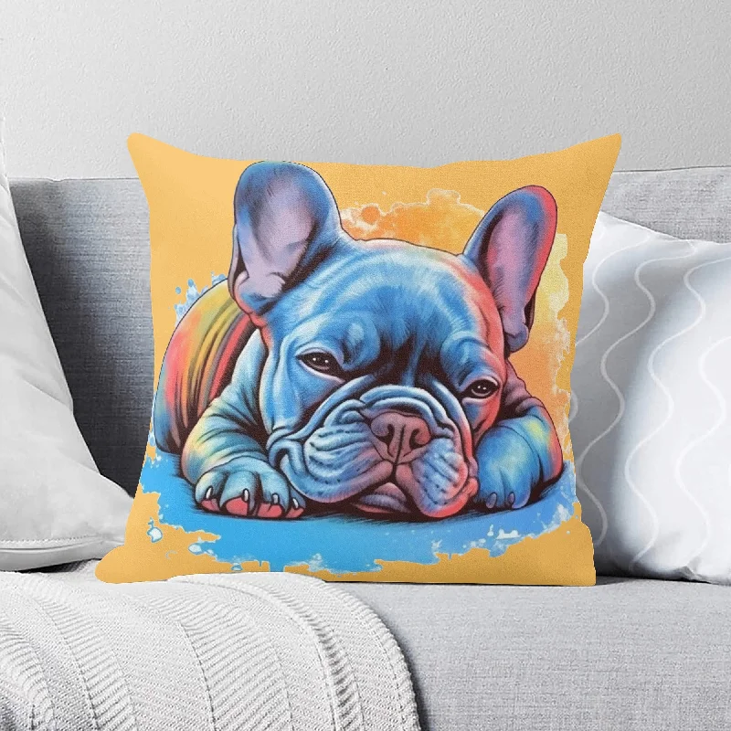 Lazy Frenchie  - Pillow Cover