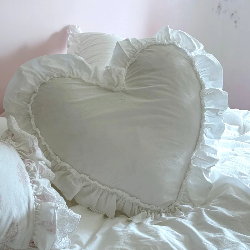 Liliput Ruffly Heart Pillow