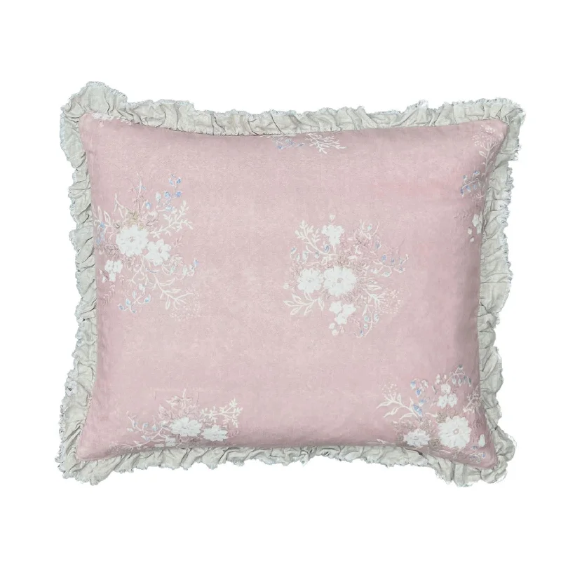 Lily Chrysanthemum Velvet Pillow