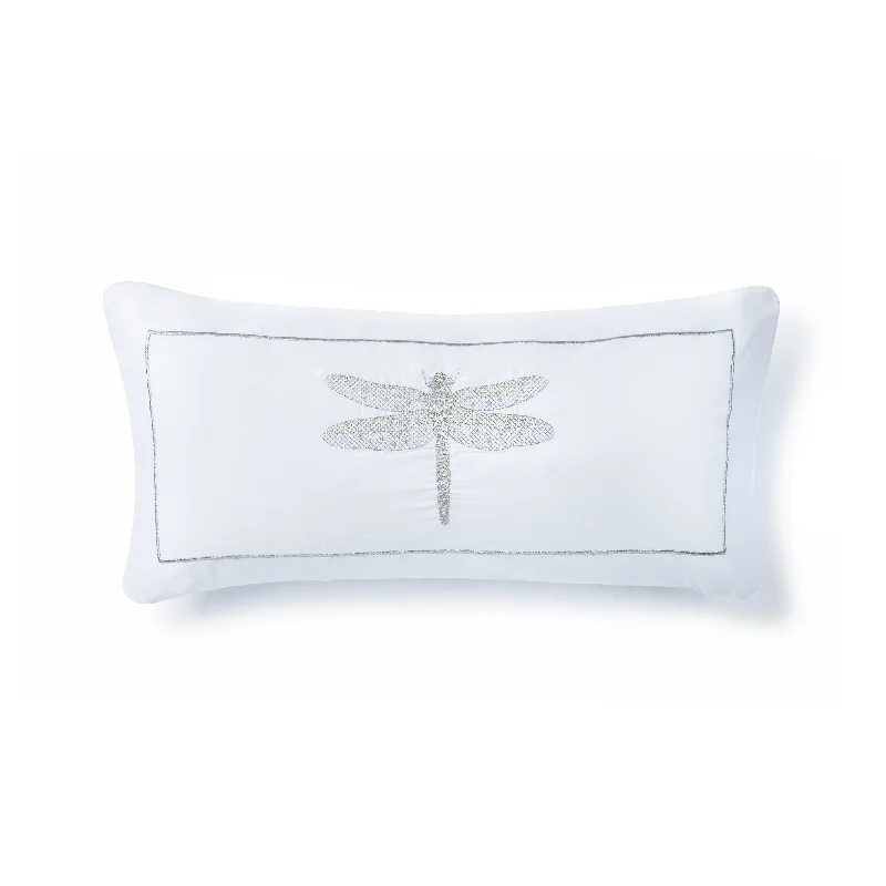 Metal Dragonfly Accent Pillow