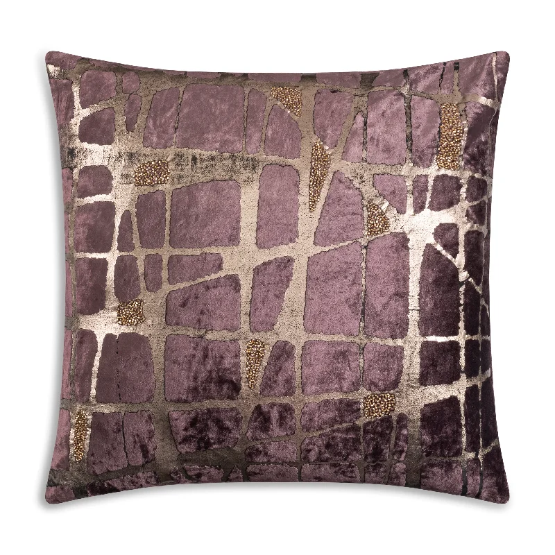 Mila Abstract Brown Gold Pillow