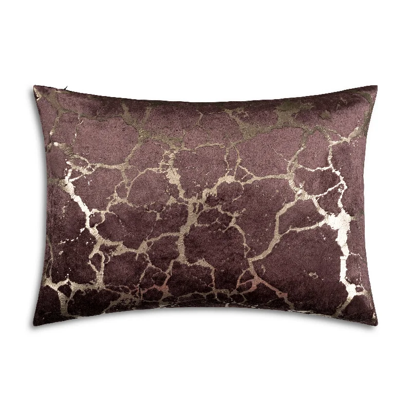 Mila Brown Gold Lumbar Pillow