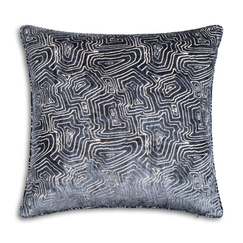 Nala Geometric Charcoal Lumbar Pillow