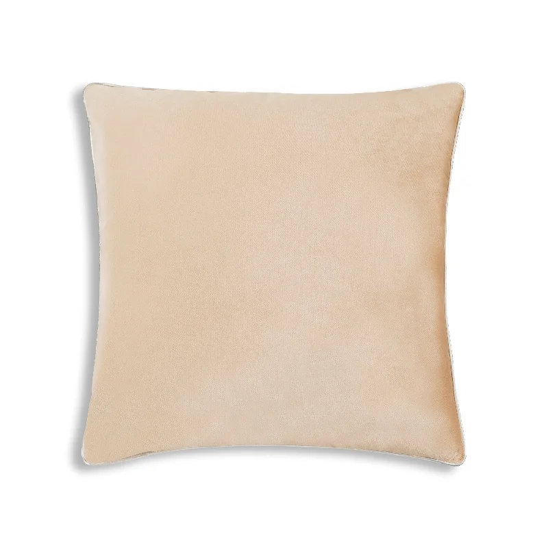 Noah Beige SIlver Velvet Pillow