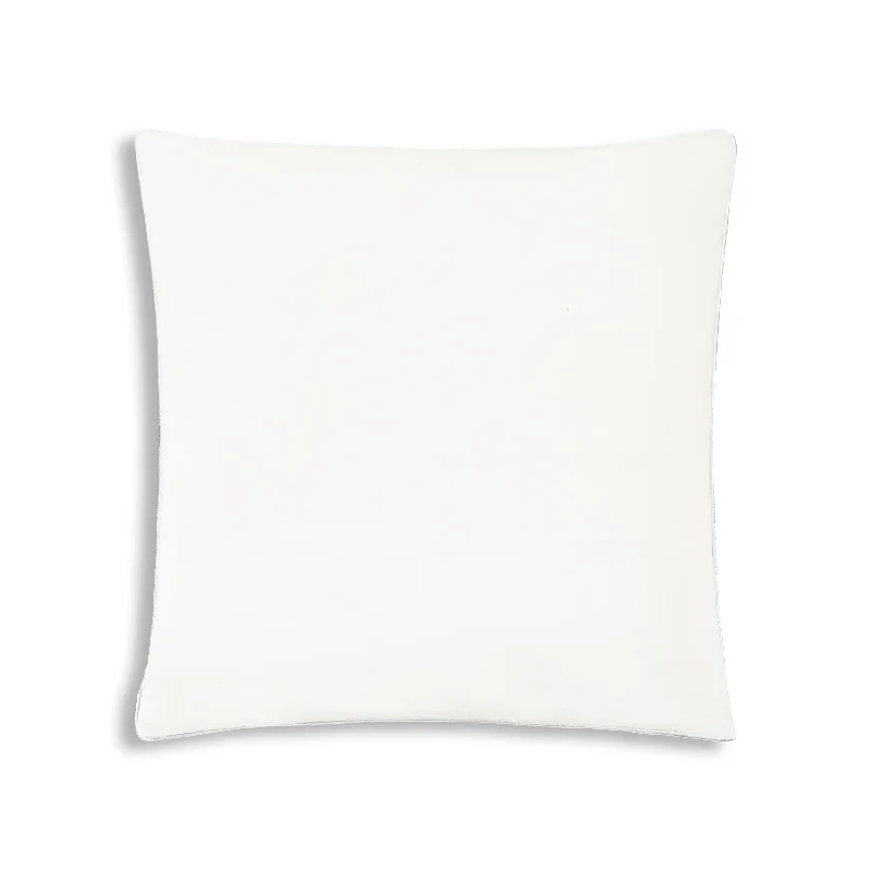 Noah White Silver Velvet Pillow