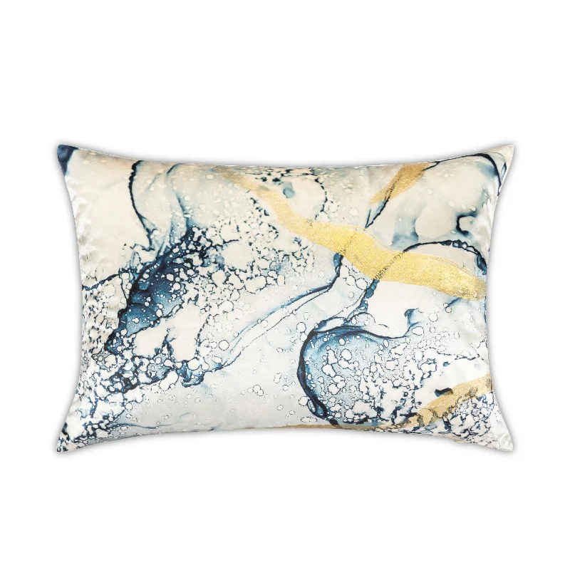 Noor Blue And Gold Pillow