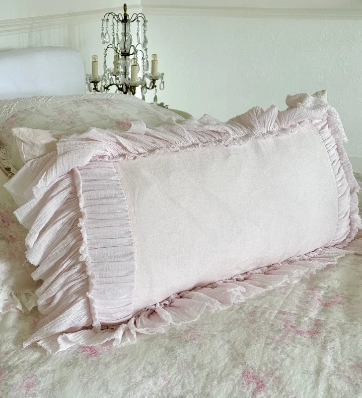 Pink Linen Gauze Body Pillow