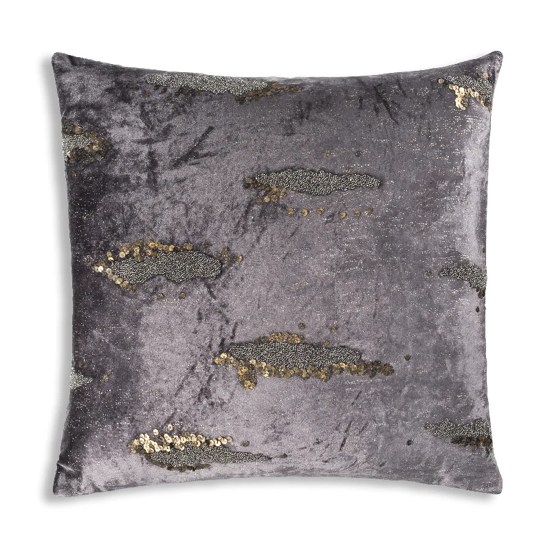 Raina Charcoal Velvet Pillow