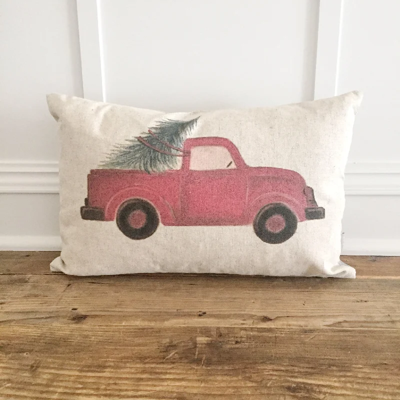 Red Truck No Words Pillow Cover