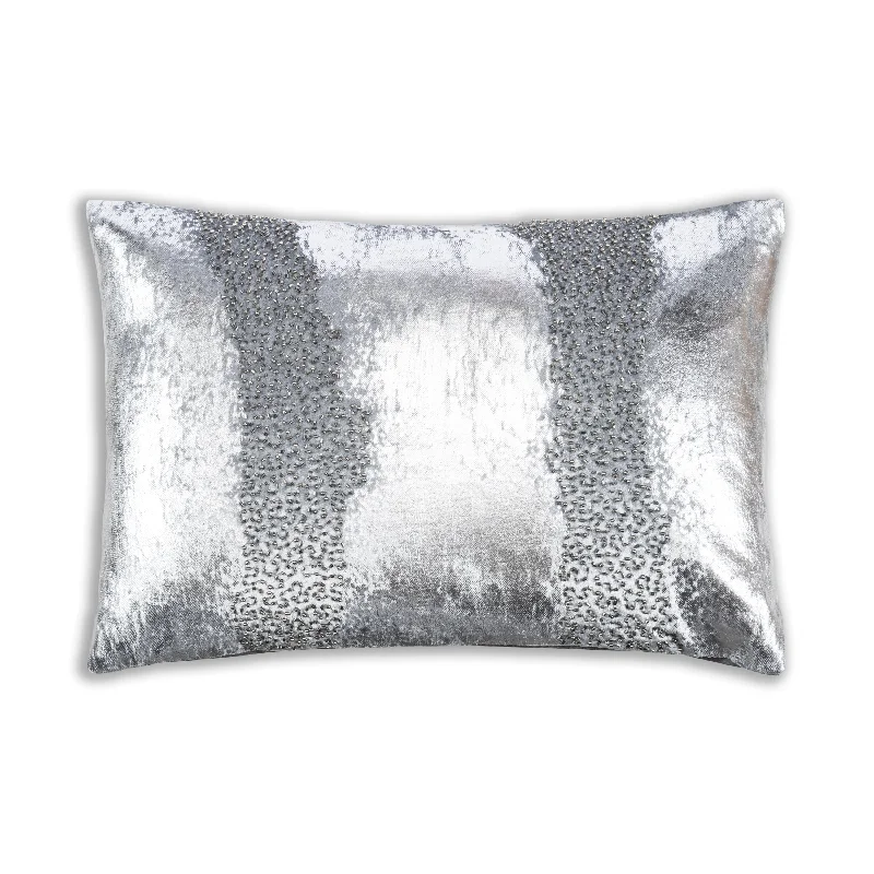 Ruza Aqua And Silver Pillow