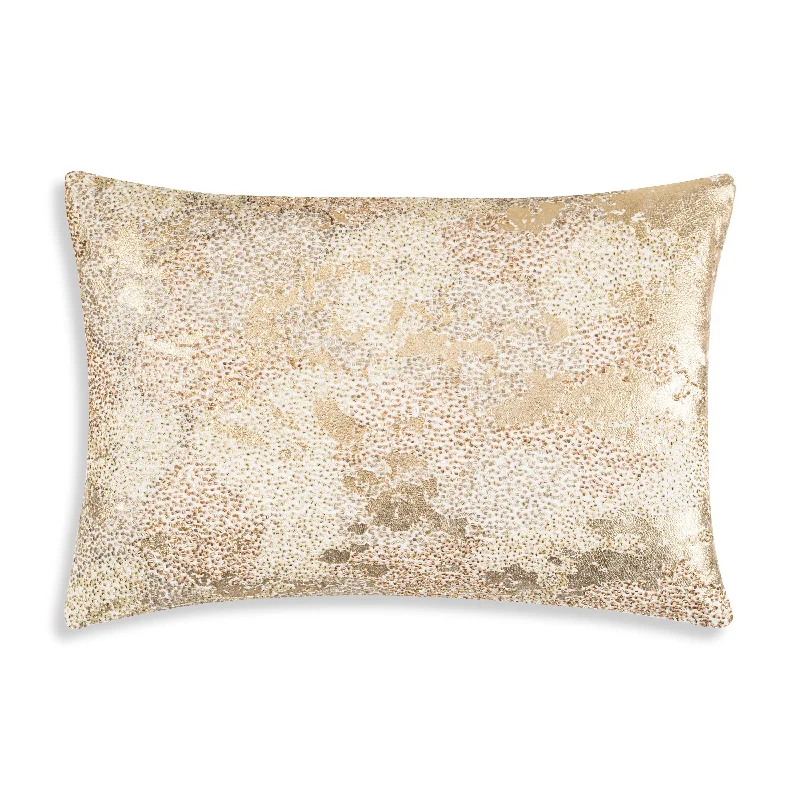 Safara Ivory Gold Lumbar Pillow