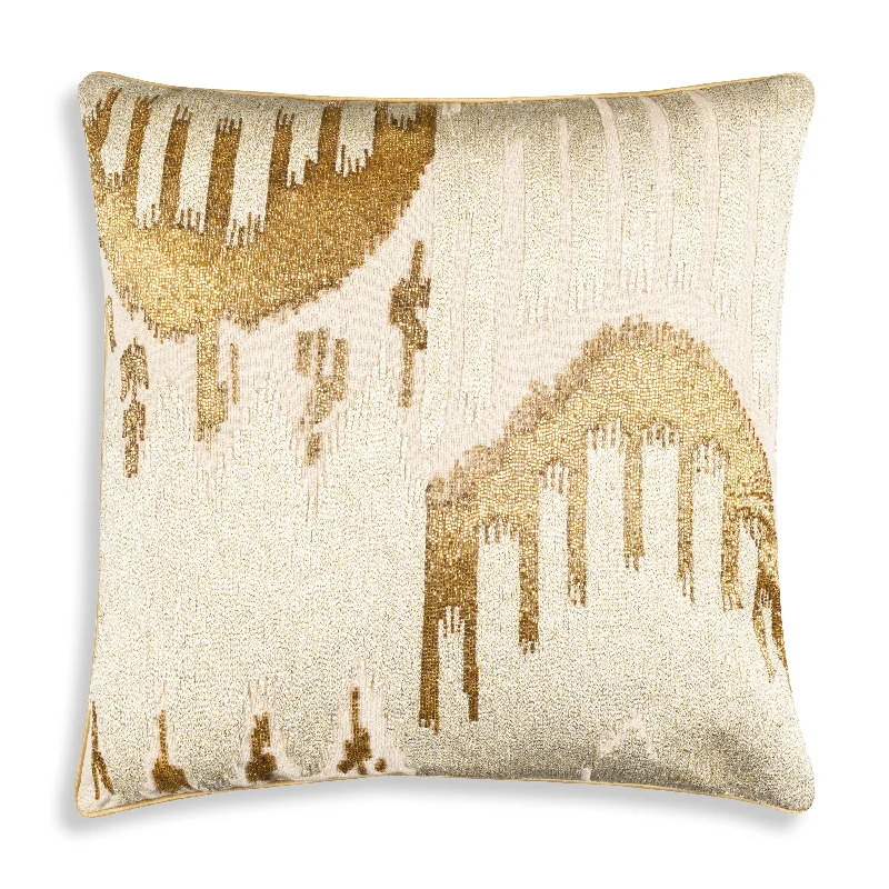 Sayra Ivory Gold Pillow