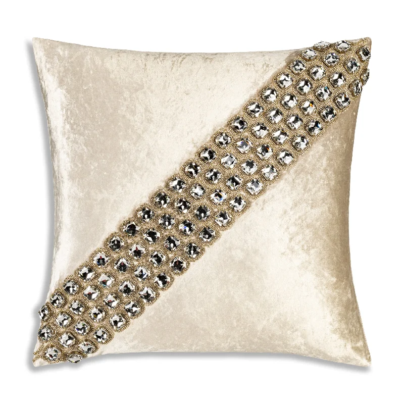 Trinity Bedazzled Crystal Cashmere Pillow