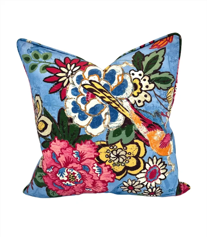 Floral Dailiang BlueBell Bird Decorative Pillow Cover