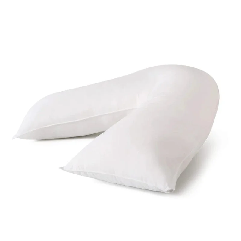 Back support V-shape pillow, The Fine Bedding Company, white