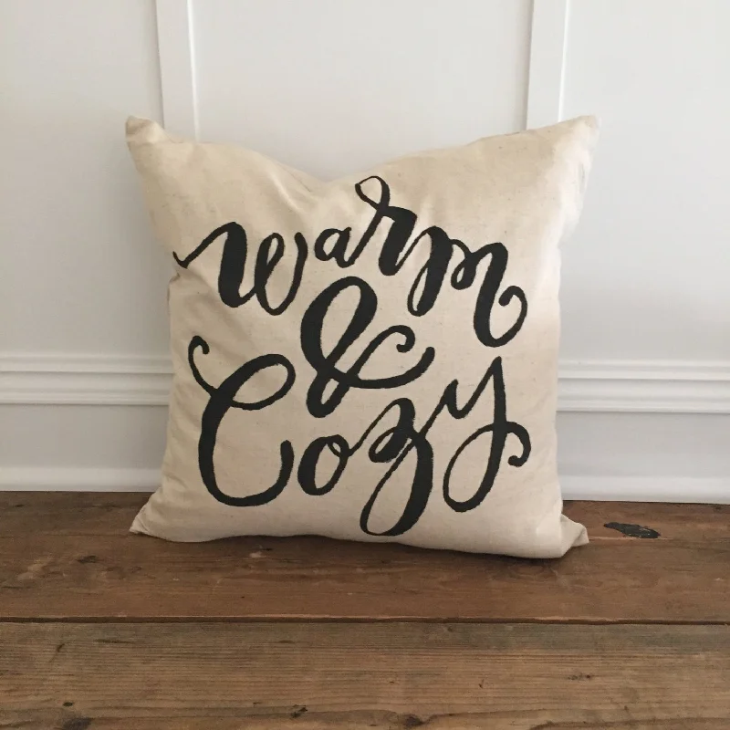 Warm & Cozy Calligraphy Pillow Cover