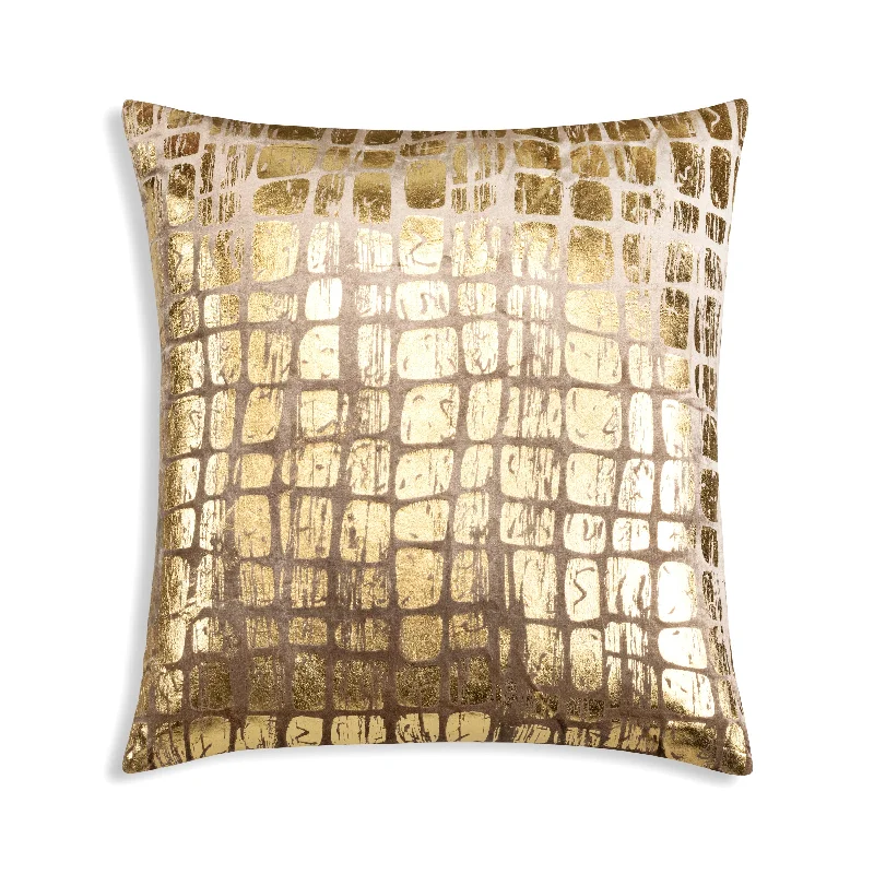 Zer Beige Velvet Pillow