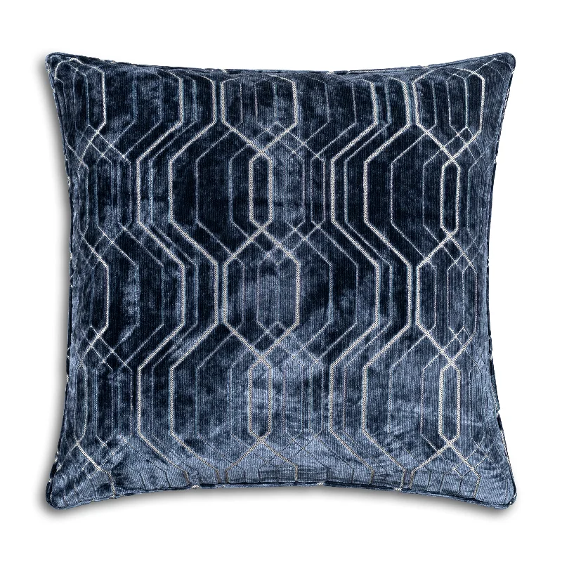 Zira Geometric Navy Pillow