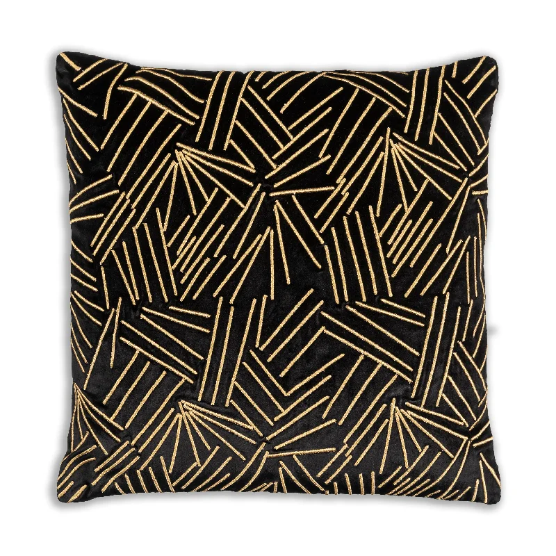 Zora Black And Gold Pillow