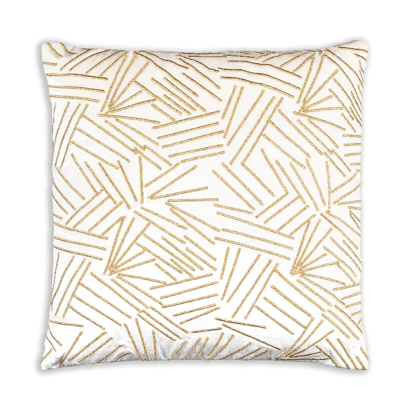 Zora Ivory And Gold Pillow