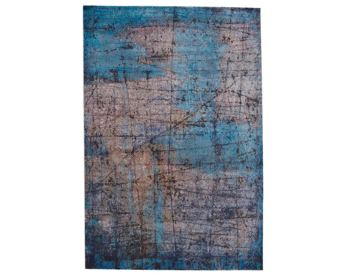 Borealis BOR08 Blue/Brown Rug