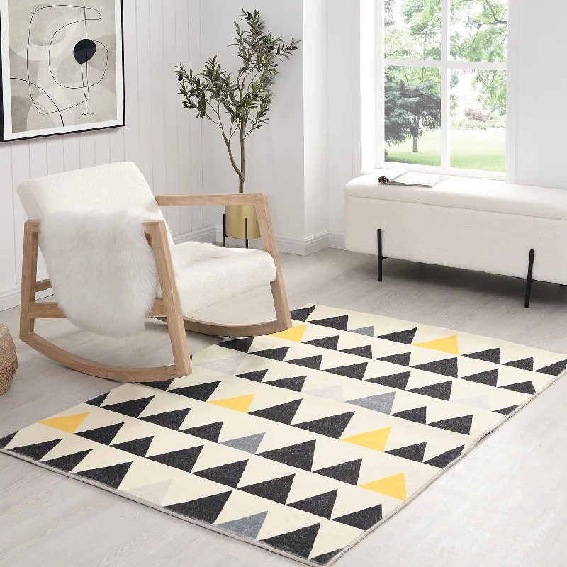 Hex Printed Rug 140 x 200 cm