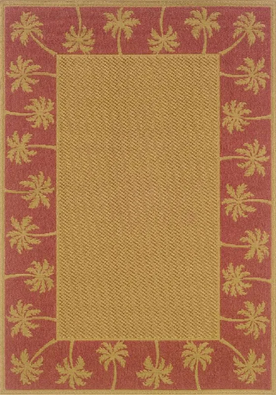 Lanai 606C Beige/ Red Rug