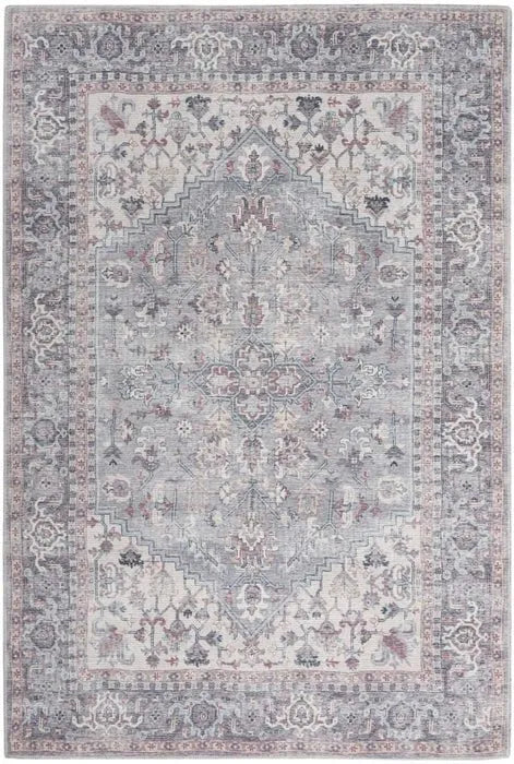 Nicole Curtis Machine Washable Series 1 SR104 Grey Rug