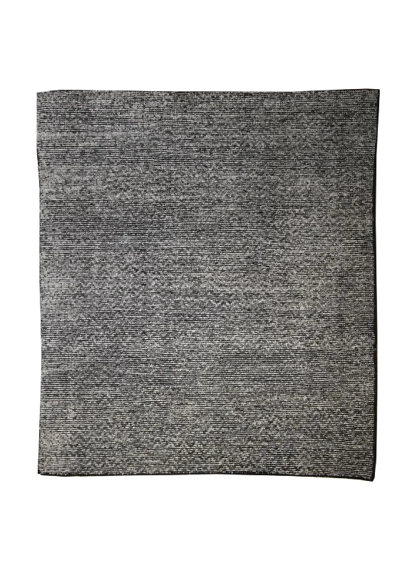 Oriental Rug Indian Handmade Square Modern Neutral 4'6"x5'0" (5x5) Gray Whites/Beige Grass Design #A32154