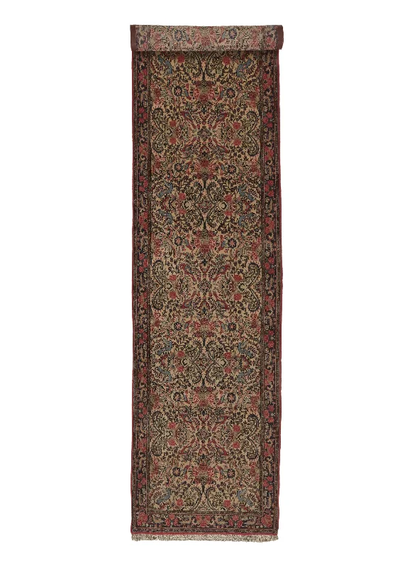 Persian Rug Bijar Handmade Runner Traditional 2'11"x13'4" (3x13) Red Floral Design #35091