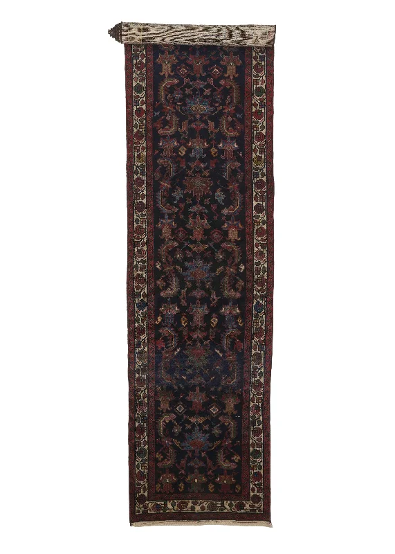 Persian Rug Malayer Handmade Runner Antique Tribal 3'0"x15'8" (3x16) Blue Floral Design #27881