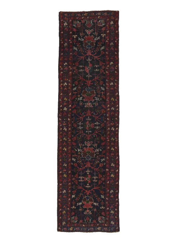 Persian Rug Malayer Handmade Runner Tribal Vintage 2'8"x9'7" (3x10) Blue Red Floral Design #35080