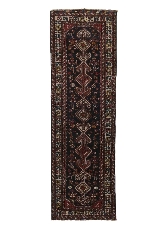 Persian Rug Yalameh Handmade Runner Tribal 3'8"x11'8" (4x12) Blue Geometric Design #36046