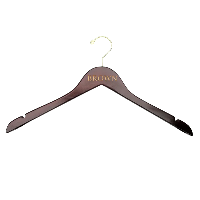 Engraved Wooden Shirt or Coat Hanger set of 10