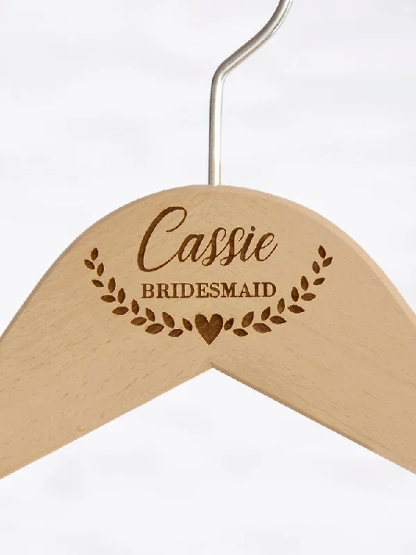 Natural Hanger, Name with Heart Ornament