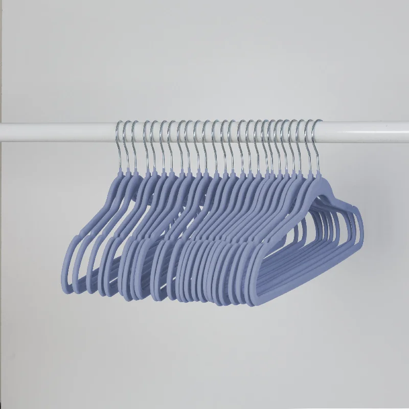 Cobalt Slim-Profile Non-Slip Velvet Hangers (25-Pack)