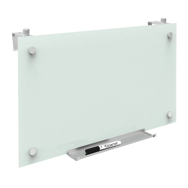 Magnetic Dry-Erase Glass Boards w/ Adjustable Cubicle Hangers