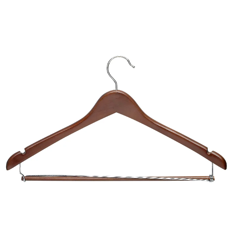 Cherry Finish Wood Swivel Non-Slip Suit Hangers (6-Pack)