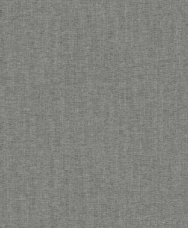 Abington Faux Linen Wallpaper in Sleek Charcoal