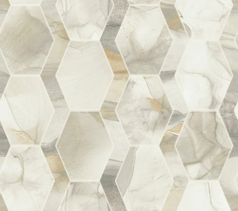 Earthbound Wallpaper in Cream/Grey from the Modern Nature 2nd Edition