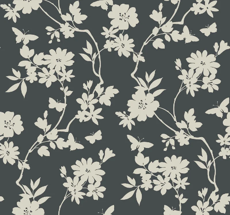 Flutter Vine Gray Wallpaper