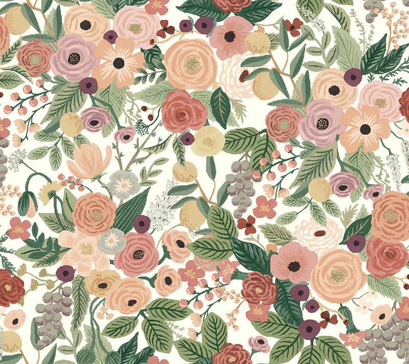 Garden Party Peel & Stick Wallpaper in Burgundy