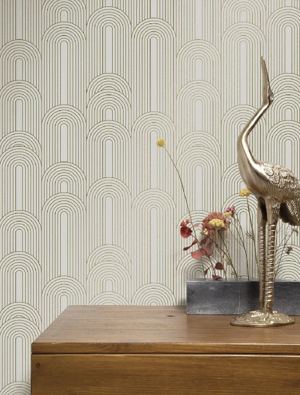 Golden Lines Sand/Gold MW-078 Wallpaper by Kek Amsterdam