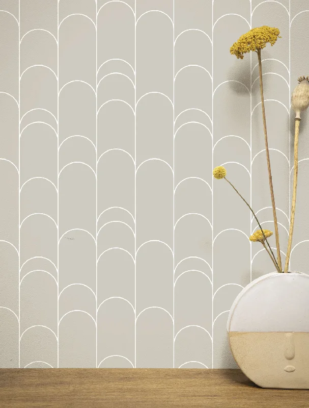 Graphic Lines Beige WP-737 Wallpaper by Kek Amsterdam