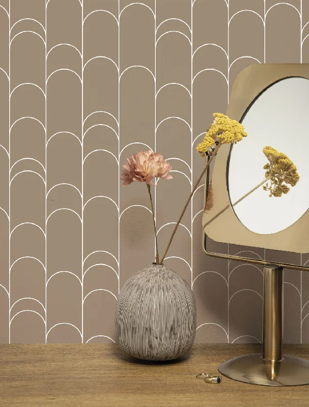 Graphic Lines Clay WP-739 Wallpaper by Kek Amsterdam