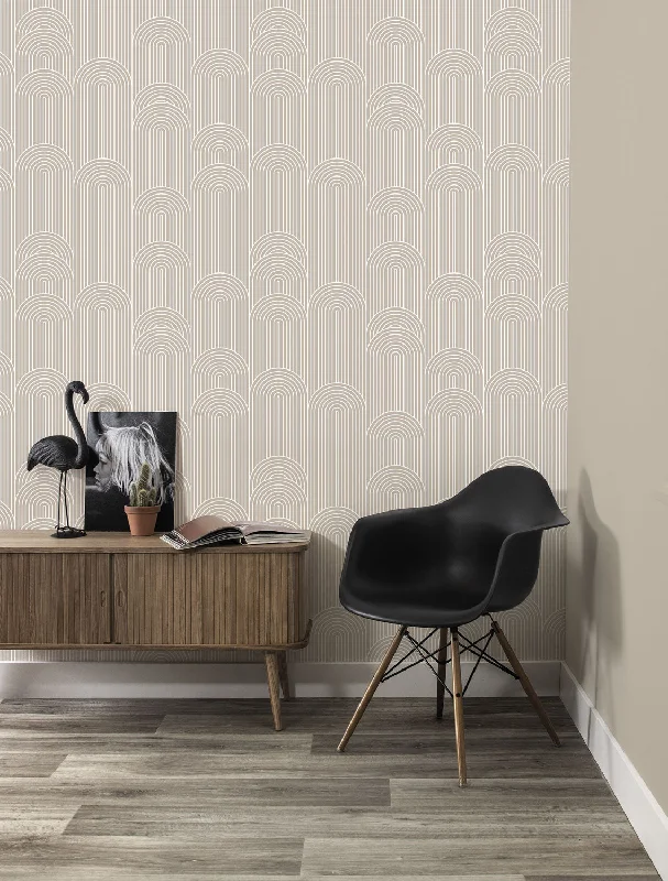 Graphic Lines Sand WP-735 Wallpaper by Kek Amsterdam